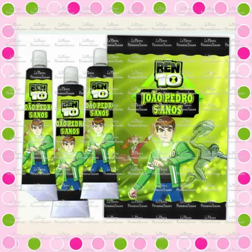 Rótulo para Bisnaga 30 gr Ben 10