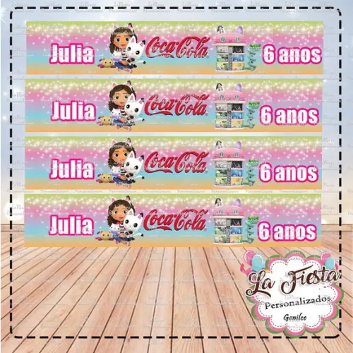 Rótulo para Coca Cola a Casa de Gabby