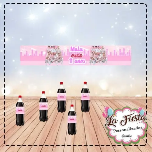 Rótulo para Coca Cola Banda Stray Kids