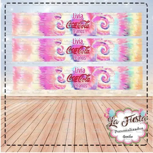 Rótulo para Coca Cola Tie Dye