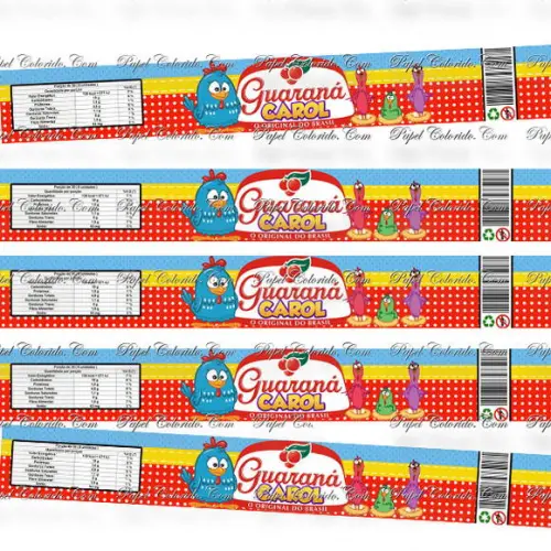 Rótulo para Guaraná Galinha Pintadinha