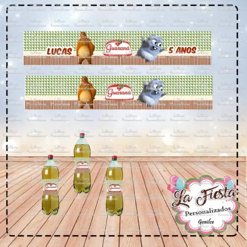 Rótulo para Guaraná Grizzy e os Lemmings
