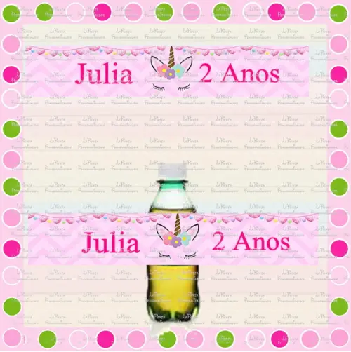 Rótulo Para Guaraná Unicórnio
