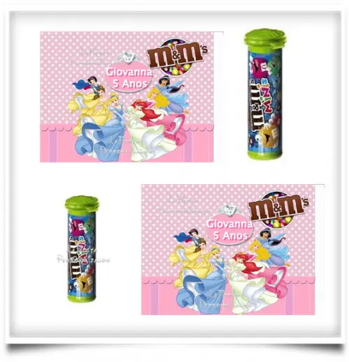 Rótulo para M&m as Princesas
