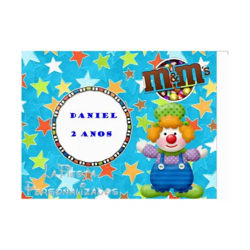 Rótulo para M&M Palhacinho