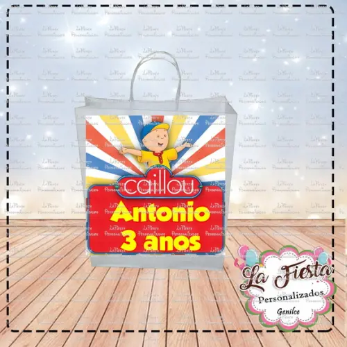 Rótulo para sacolinha adesiva Caillou