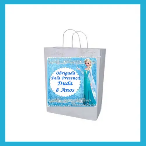 Rótulo para Sacolinha Adesiva Frozen