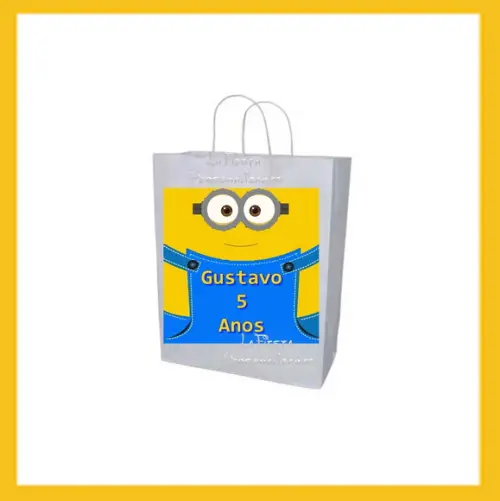 Rótulo para Sacolinha Adesiva Minions