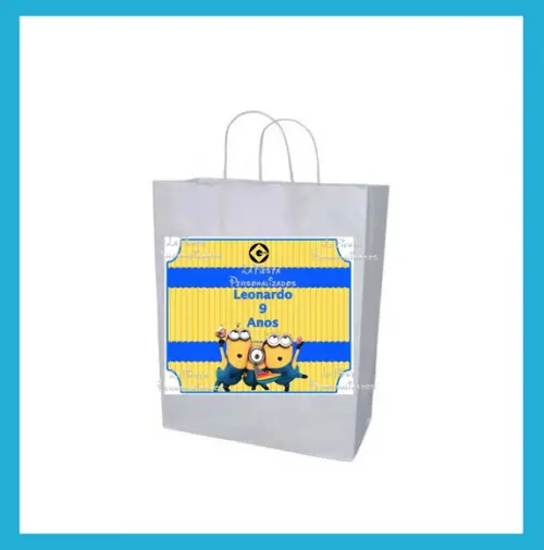 Rótulo para Sacolinha Adesiva Minions