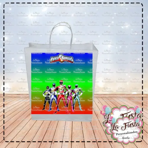 Rótulo para Sacolinha Adesiva Power Rangers