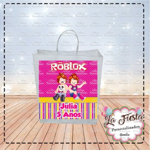 Rótulo para sacolinha adesiva Roblox Girls