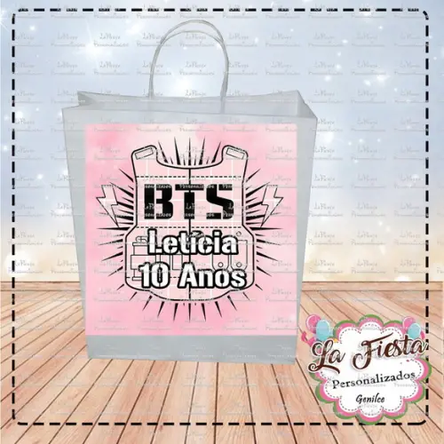 Rótulo para sacolinha Banda BTS