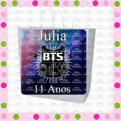 Rótulo para sacolinha Banda BTS