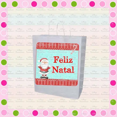 Rótulo Sacolinha Adesiva Natal