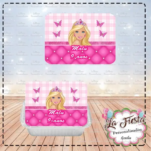 Tampa Marmita 250 ml Barbie