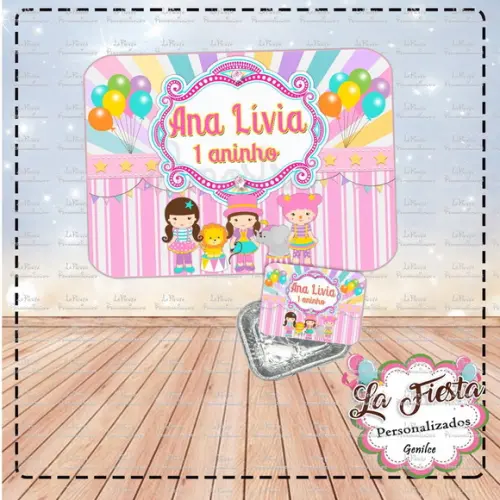 Tampa Marmita 250 Ml Circo menina