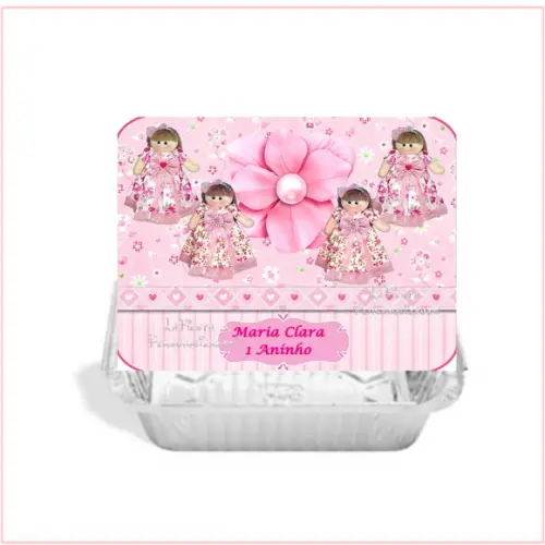 Tampa Marmita 500 Ml Boneca De Pano