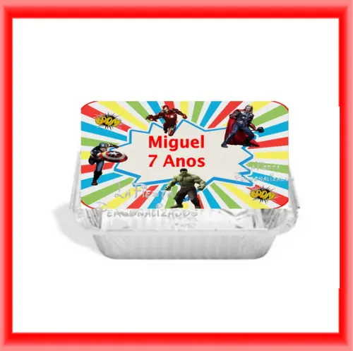 Tampa Marmita 500 Ml Os Vingadores