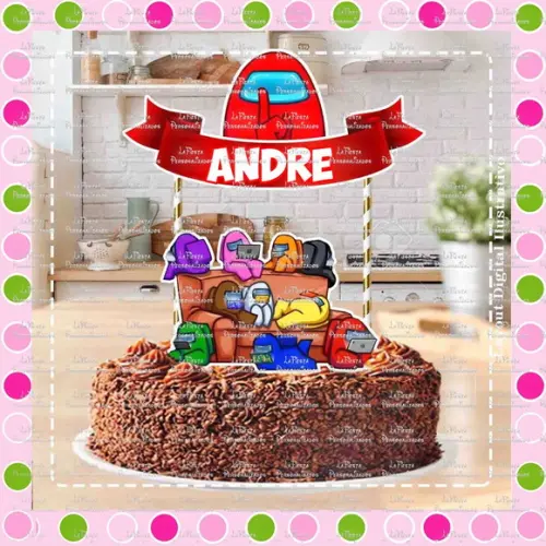 Topo de Bolo Among Us