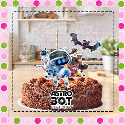 Topo De Bolo Astro Bot Rescue