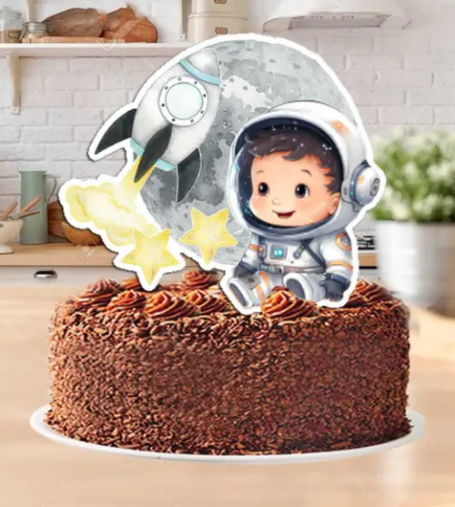 Topo de Bolo Astronauta