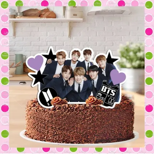 Topo de Bolo Banda Bts