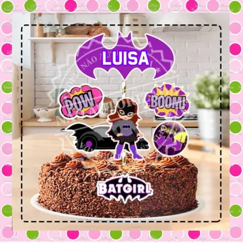 Topo de Bolo Batgirl