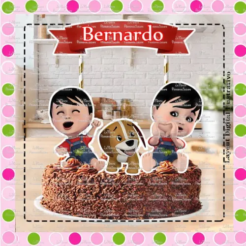 Topo de Bolo Bento e Totó