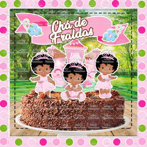 Topo de Bolo Chá de Fraldas