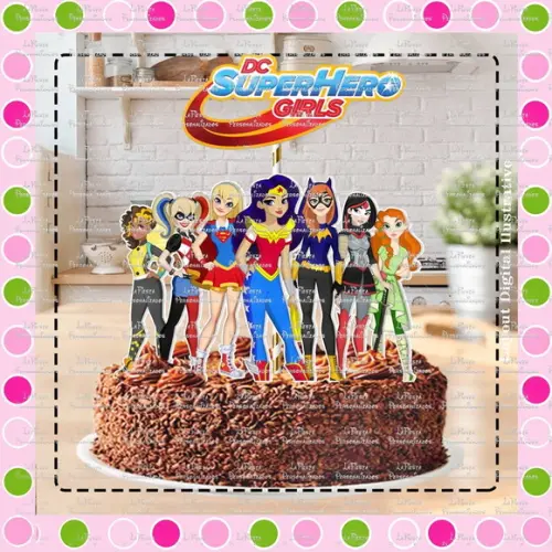 Topo de Bolo DC Super Hero Girls