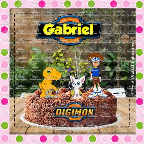 Topo de Bolo Digimon Adventure