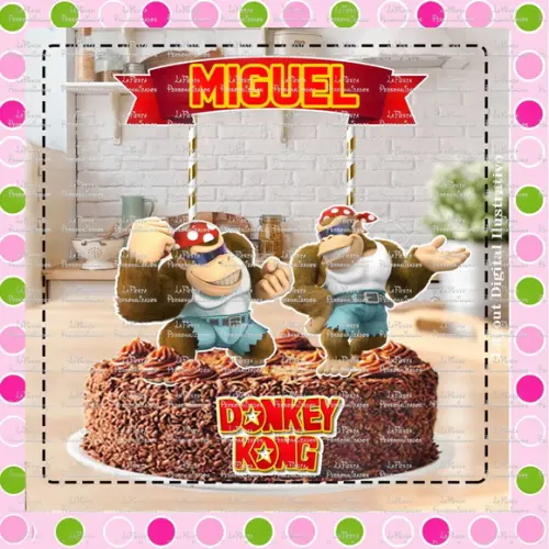 Topo de Bolo Donkey Kong