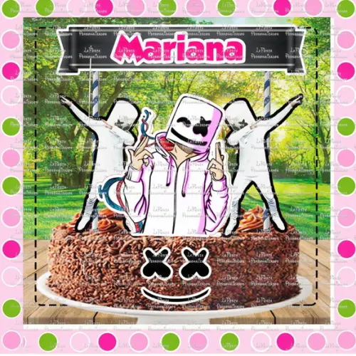 Topo de Bolo Dj Marshmello