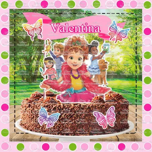 Topo de Bolo Fancy Nancy