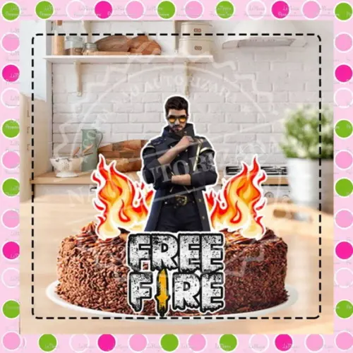 Topo de Bolo Free Fire