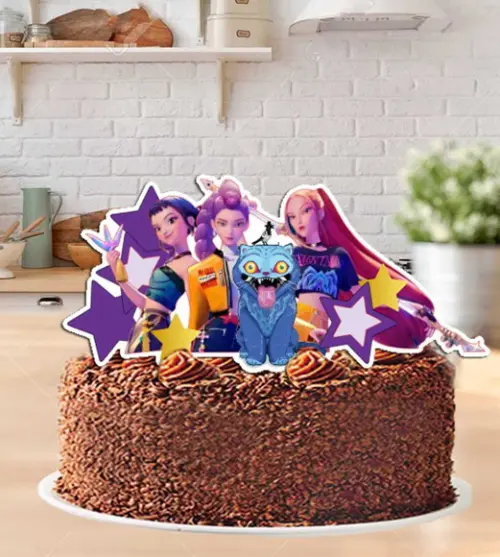 Topo de Bolo Guerreiras do Kpop