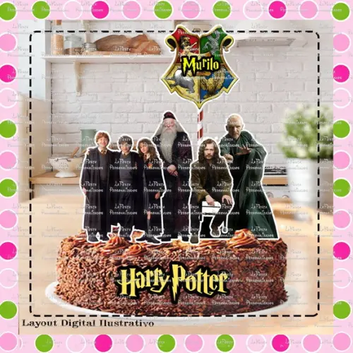 Topo de Bolo Harry Potter