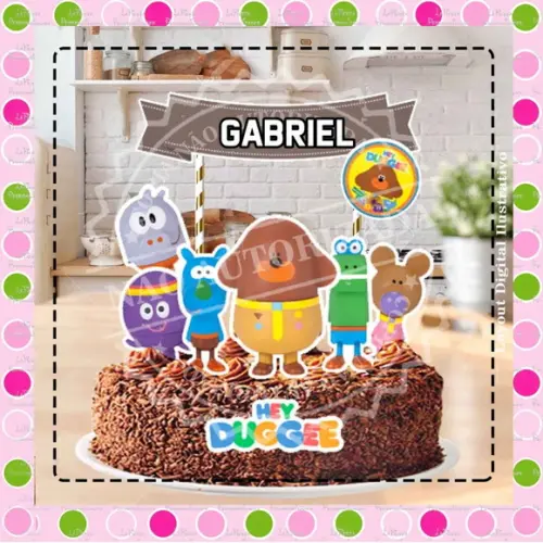 Topo de Bolo Hey Duggee