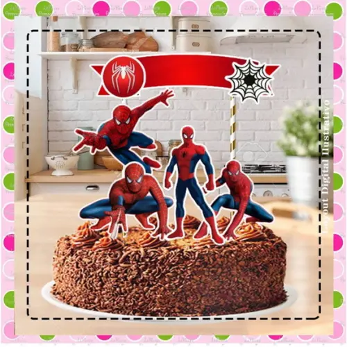 Topo de Bolo Homem Aranha