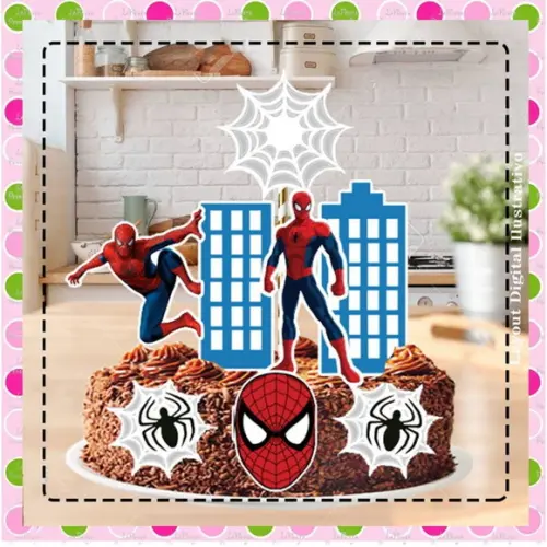 Topo de Bolo Homem Aranha