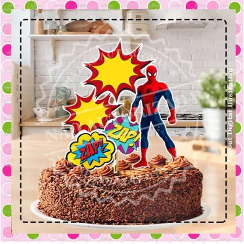 Topo de Bolo Homem Aranha
