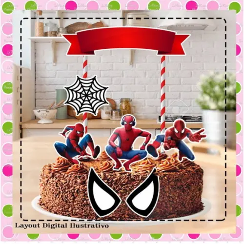 Topo de Bolo Homem Aranha