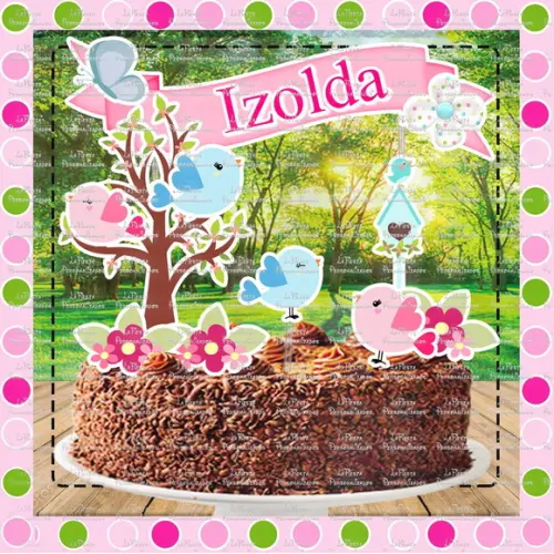 Topo de Bolo Jardim