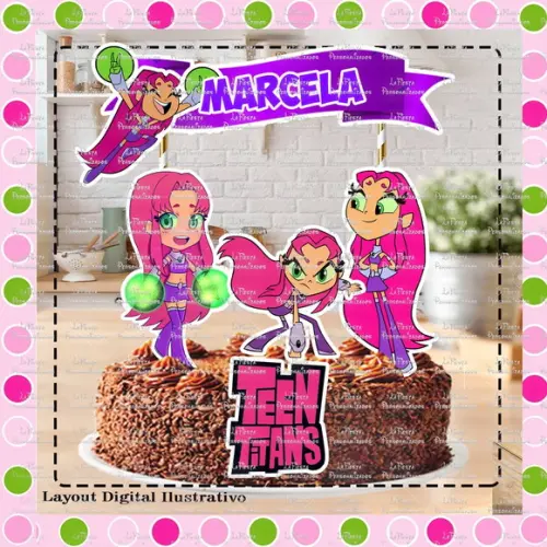 Topo de Bolo Jovens Titãs