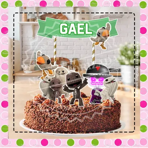 Topo de Bolo Littlebig Planet