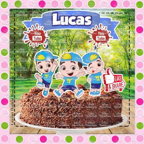 Topo de Bolo Lucas Neto