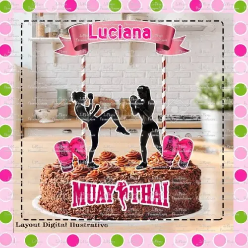 Topo de Bolo Luta muay thai