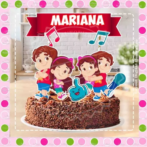 Topo de Bolo Maria Clara e JP