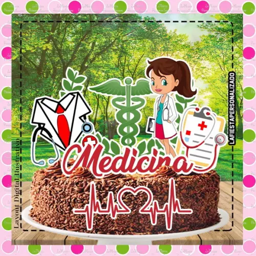 Topo de Bolo Medicina