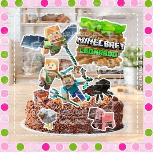 Topo de Bolo Minecraft